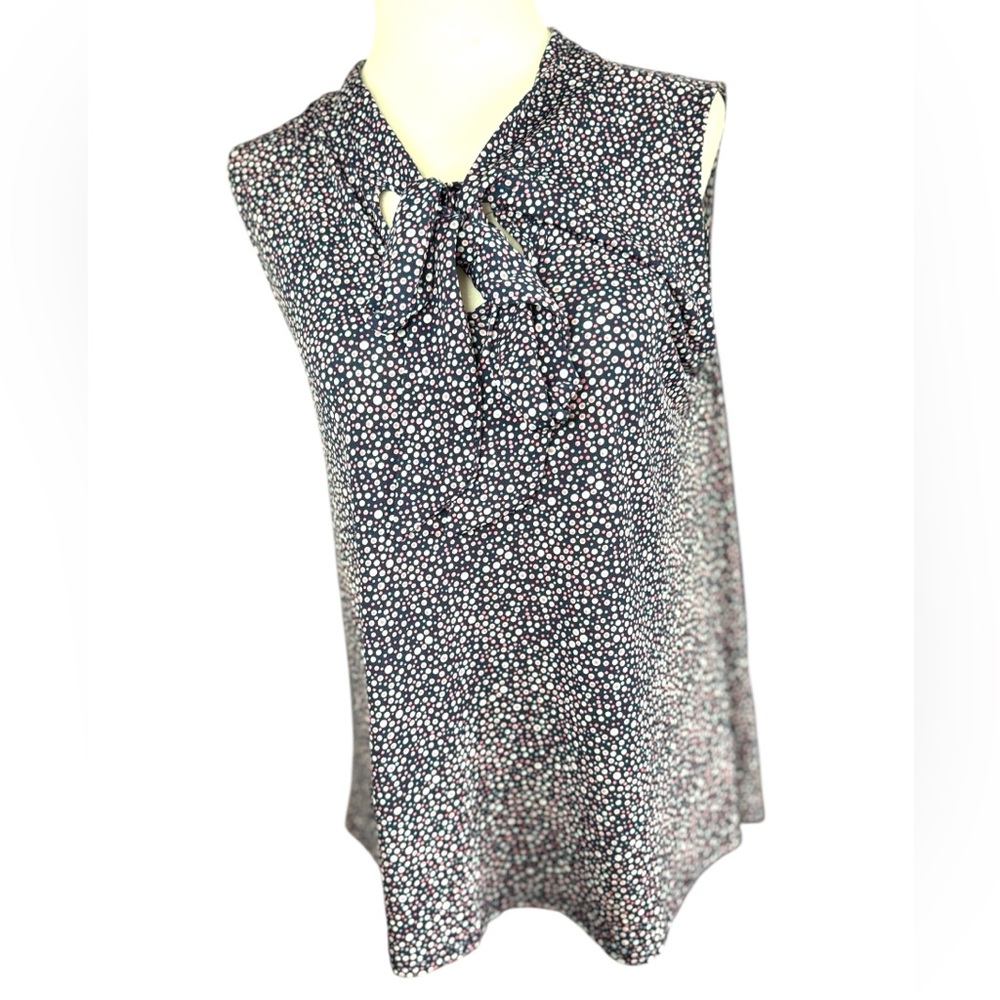 Beacon Sleeveless polka dot blouse